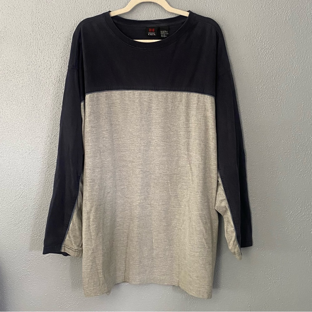 Vintage Emergency Exit Navy Grey Colorblocked Sweatshirt Men’s Size XL